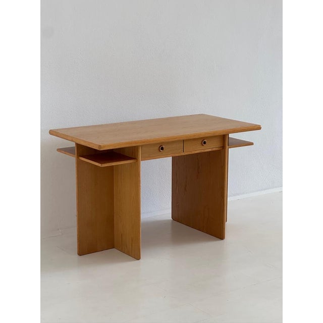 Vintage Oak Desk with Drawers, 1970s For Sale - Image 14 of 14