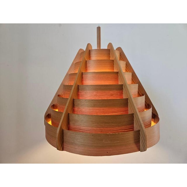 Large Vintage Wooden Pendant Light by Hans-Agne Jakobsson, 1966 For Sale - Image 11 of 14
