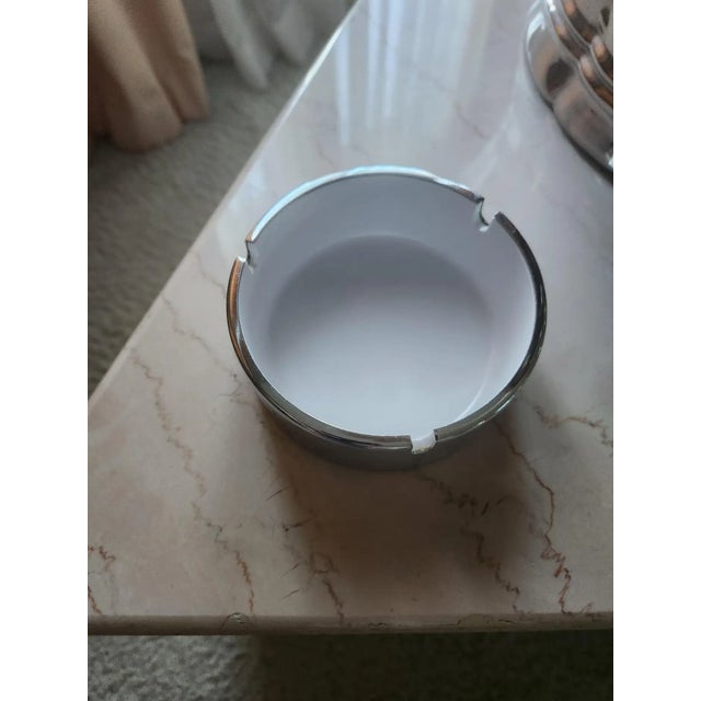 1960s Isamu Kenmochi Silver Ashtray Catch All Set of 2 For Sale - Image 9 of 10