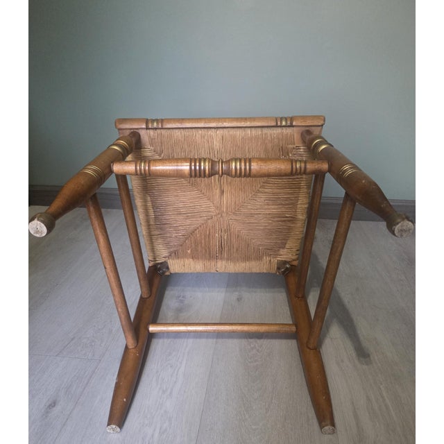 Mid 20th Century Vintage Classic Circa 1970s Ethan Allen Button Back Hitchcock Style Side Chair For Sale - Image 5 of 17