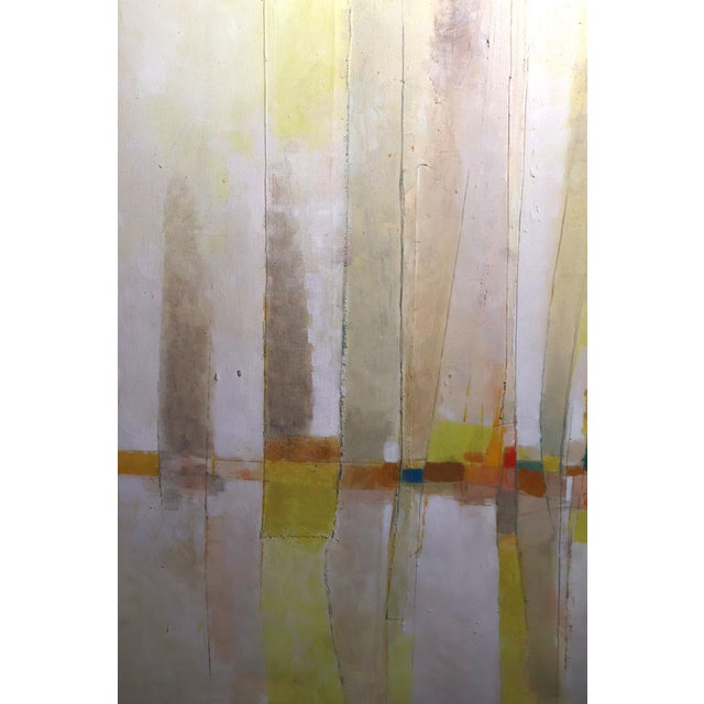 Large Mid-Century Abstract Oil on Canvas "Sailboats" Brooklyn and Sag Harbor Artist Colony For Sale - Image 9 of 12