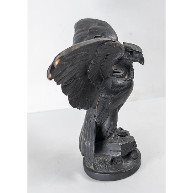 19th Century German or Swiss Black Forest Carved Eagle Bird of Prey For Sale In New York - Image 6 of 12