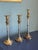 Mid-Century Modern Late 20th Century Brass and Chrome Candlesticks- Set of 3 For Sale - Image 3 of 6