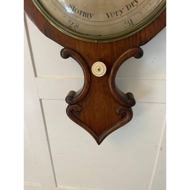 Large Rosewood Banjo Barometer, 1860s For Sale - Image 6 of 7