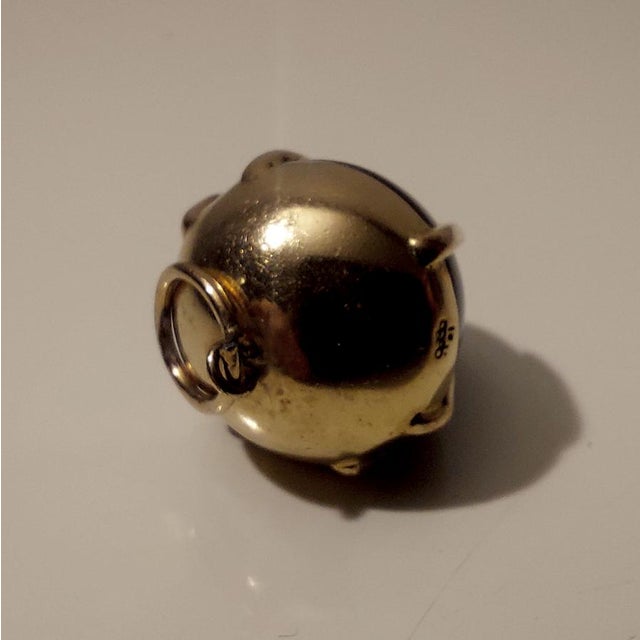 18k Yellow Gold Pendant with Black Onyx, 1980s For Sale - Image 10 of 18