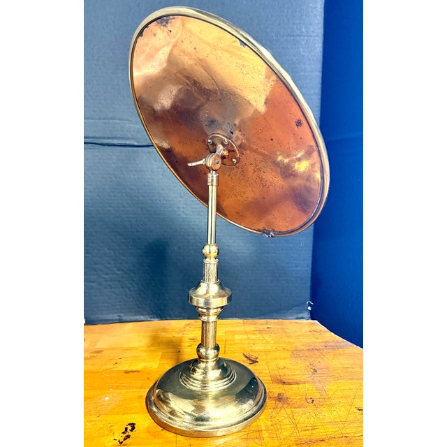 Antique Brass Swivel Adjustable Vanity /Table Mirror For Sale - Image 9 of 10