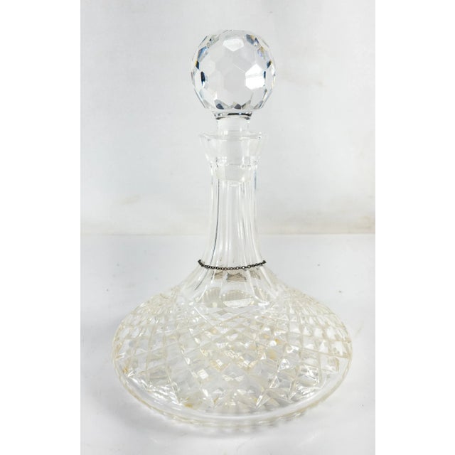 Mid-Century Crystal Glass Brandy Decanter Bottle For Sale In New York - Image 6 of 11
