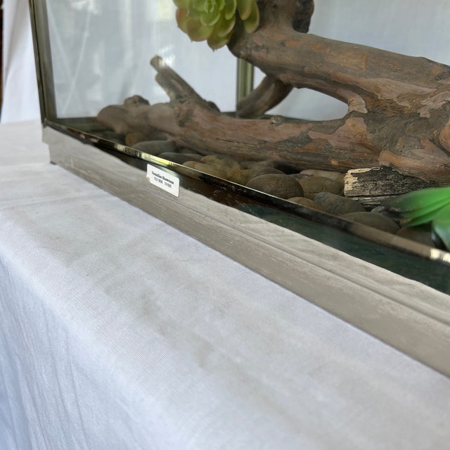 Silver 1990s Decorative Metal Terrarium For Sale - Image 8 of 12