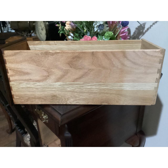 Vintage Mahogany Solid Wood Chippendale Style Executive Desk Excellent For Sale - Image 12 of 12