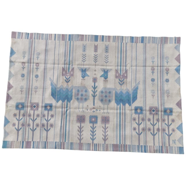 Rölakan Rug with Monogram by Éva Németh, 1970s For Sale - Image 6 of 8