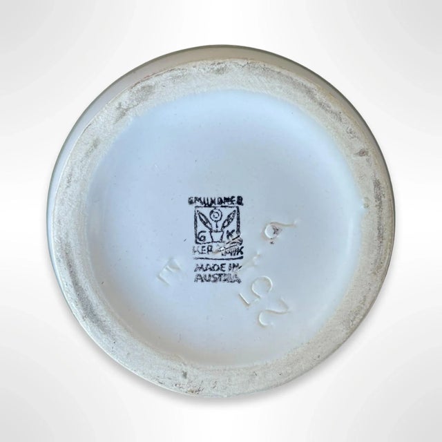 Mid 20th Century Vintage Hand Painted Keramik Austrian Floral Vase For Sale - Image 5 of 6