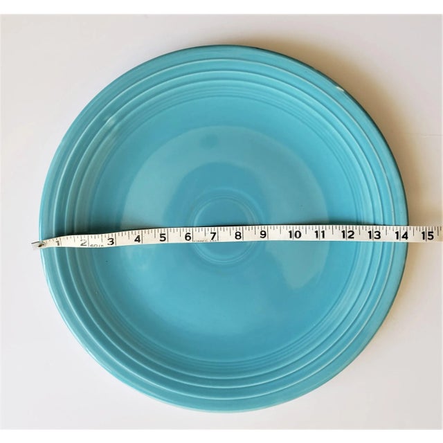 Contemporary Homer Laughlin Fiesta 15" Chop Plate-Turquoise For Sale - Image 3 of 6