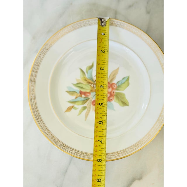 Antique Holly Berry and Leaves Decorative Plate With Ornate Gold Trim For Sale In Boise - Image 6 of 8