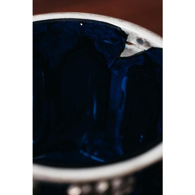 Large Royal Sheffield Collection Blue Service Jar, 1950s For Sale - Image 13 of 15