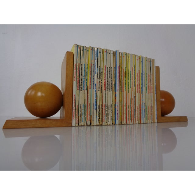 Wood Wooden Bookends by VEB Naumburg, East Germany, 1960s, Set of 2 For Sale - Image 7 of 17