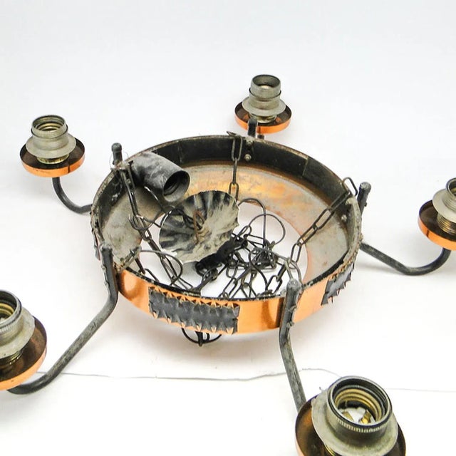 1970s Mid-Century Chandelier, Poland, 1970s For Sale - Image 5 of 6