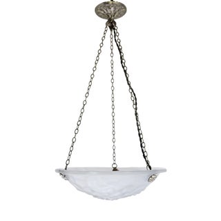 Antique French Art Deco Pendant Light by David Gueron Degue, 1925 For Sale