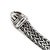 Metal Men’s Effy Silver 10.20 Ct Malachite Braided Chain Wheat Mesh Link Bracelet For Sale - Image 7 of 9