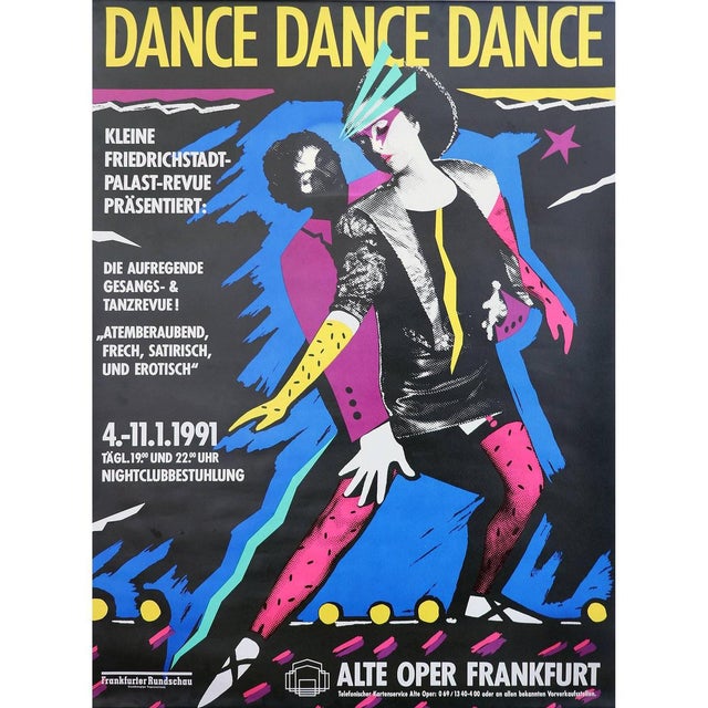 1990s Dance Dance Dance, German Poster, 1991 For Sale - Image 5 of 5