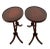 Wood Antique Side Tables Oval Top Set of Two Double Pedestal Base Mahogany Hepplewhite For Sale - Image 7 of 17