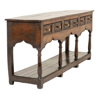 18th Century Montgomeryshire Oak Dresser Base For Sale
