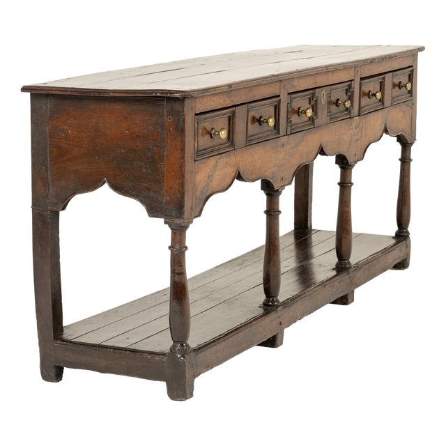 18th Century Montgomeryshire Oak Dresser Base For Sale