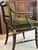 1930s Antique Regency-Style Ebonized & Gilt Armchair With Cane Back & Green Velvet For Sale - Image 5 of 9