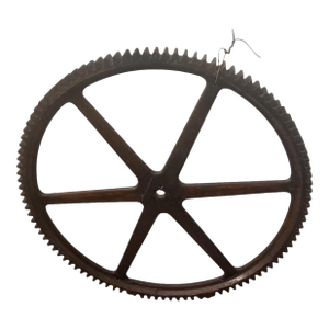 Large Antique Wooden Cog Gear