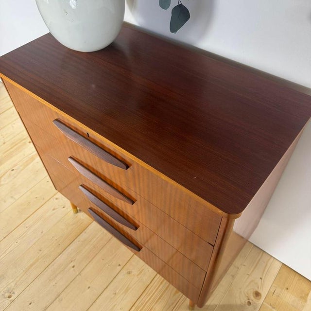 Mid-Century Modern Danish Four-Drawer Teak Chest of Drawers For Sale - Image 3 of 10