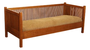 Stickley Mission Collection Oak Spindle Settle