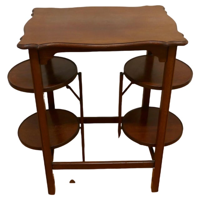 Vintage Cake Stand in Walnut, 1950 For Sale