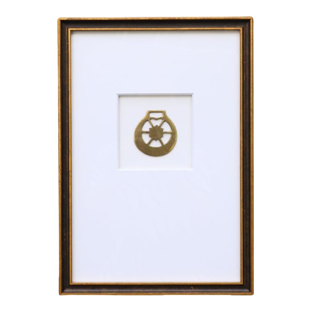 19th Century Framed Antique Horse Bridle Medallion For Sale