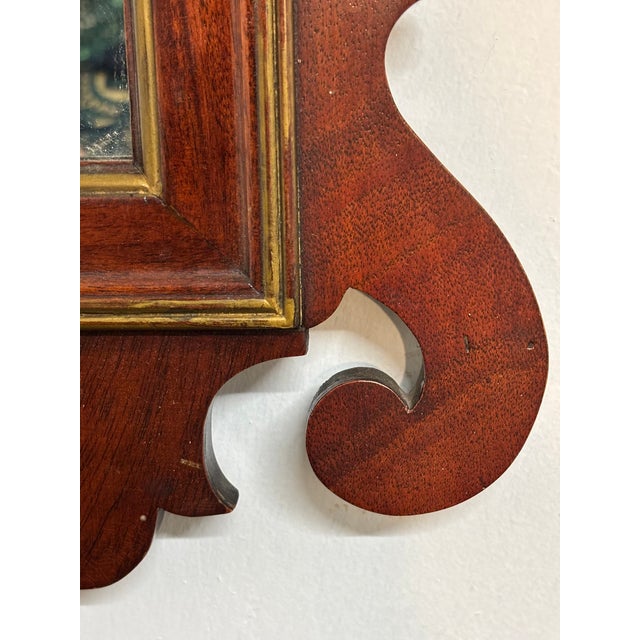 Federal Style Mahogany Wall Mirror With Gilt Eagle Crest For Sale - Image 4 of 7