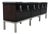 1970s Hollywood Regency Black Credenza in the Style of Tommi Parzinger, Chrome For Sale