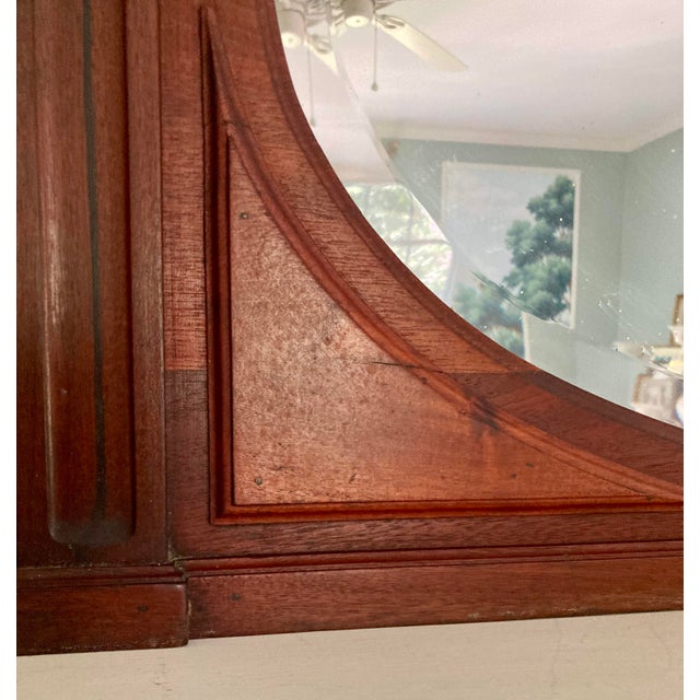 Antique Neoclassical Mahogany Wall Mirror, Embellished With Gold Detailing For Sale In Columbia, SC - Image 6 of 11