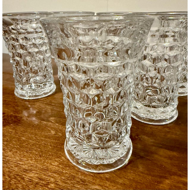 Fostoria Glass Company Fostoria 1930's American Flared Glass Set - 10pcs For Sale - Image 4 of 12