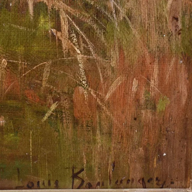 Louis-René Boulanger, River Landscape with Village, 19th Century, Oil on Canvas, Framed For Sale - Image 9 of 11