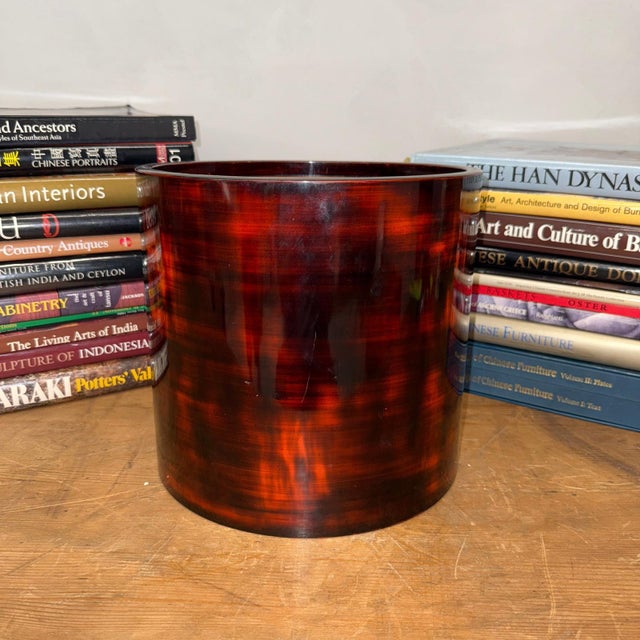 Crimson Red Wood Hibachi with Removable Terracotta Liner For Sale In New York - Image 6 of 11