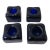 Cobalt Square Candlestick Holders - Set of Four For Sale