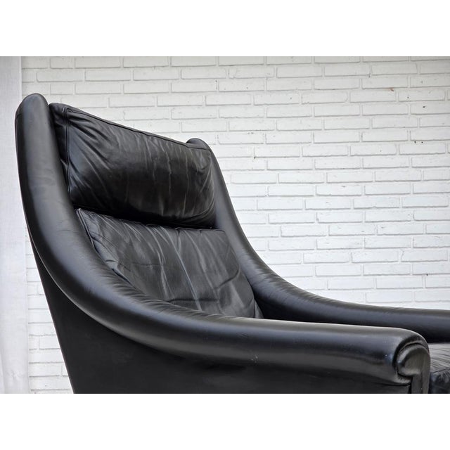 Wood Vintage Danish Highback Chair by Aage Christensen, 1960s For Sale - Image 7 of 18