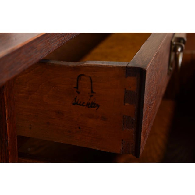 Gustav Stickley Antique Mission Oak Arts & Crafts Strap Hinge Sideboard, Circa 1910 For Sale - Image 9 of 15