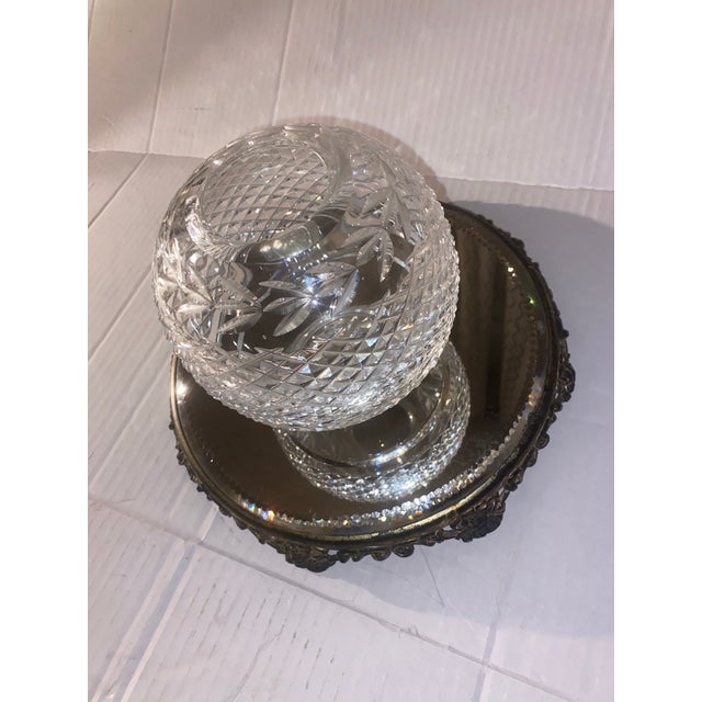 Waterford Waterford Crystal Glandore Rose Bowl Vintage Cut Glass Round Flower Vase Mint For Sale - Image 4 of 7