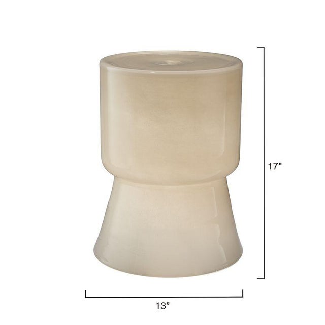 Transitional Jamie Young Huntington Garden Stool in Cream For Sale - Image 3 of 4