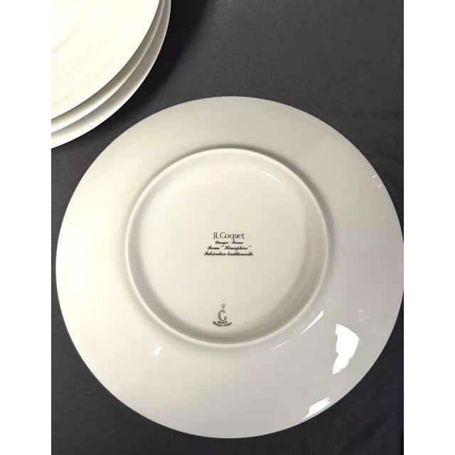 1980s Jl Coquet Limoges France Forme Hemisphere Textured Plates- Set of 4 For Sale - Image 4 of 11