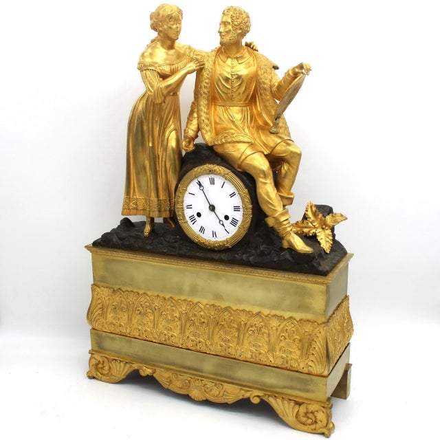 Metal Antique French Charles X Ormolu Pendulum Clock For Sale - Image 7 of 10