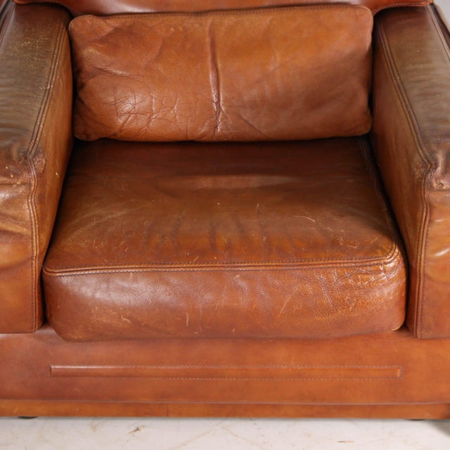Leather Living Room Set from Roche Bobois, 1980s, Set of 3 For Sale - Image 11 of 18