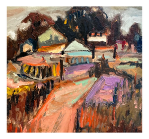 Jean Krille, Landscape 124, Oil on Masonite, 1983