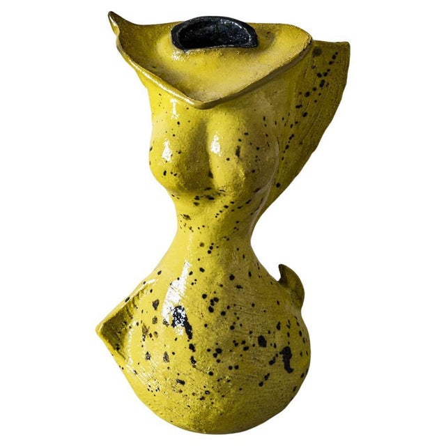 Yellow Ceramic Vase by Poemu, France 2023 For Sale In New York - Image 6 of 18