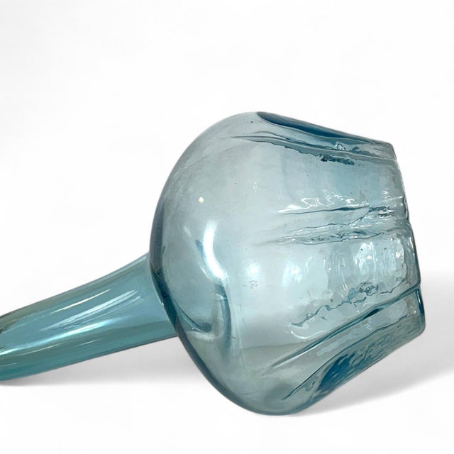 Antique Blue Demijohn Carboy Bottle For Sale In San Diego - Image 6 of 12