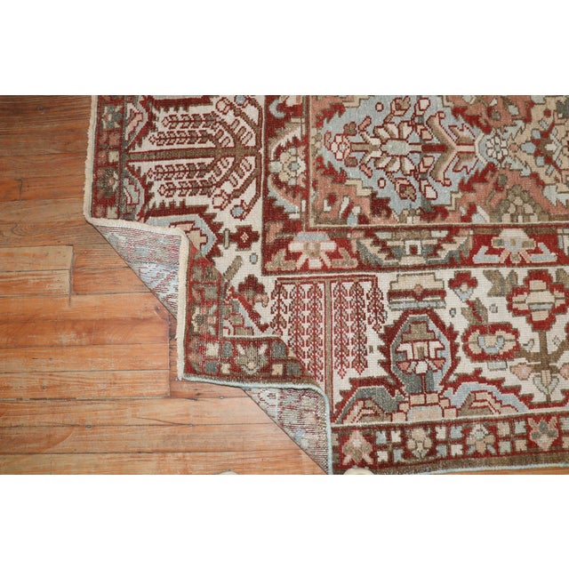 Antique Zabihi Collection Persian Bakhtiari Geometric Design Rug - 7'5" x 10'4" For Sale - Image 9 of 10
